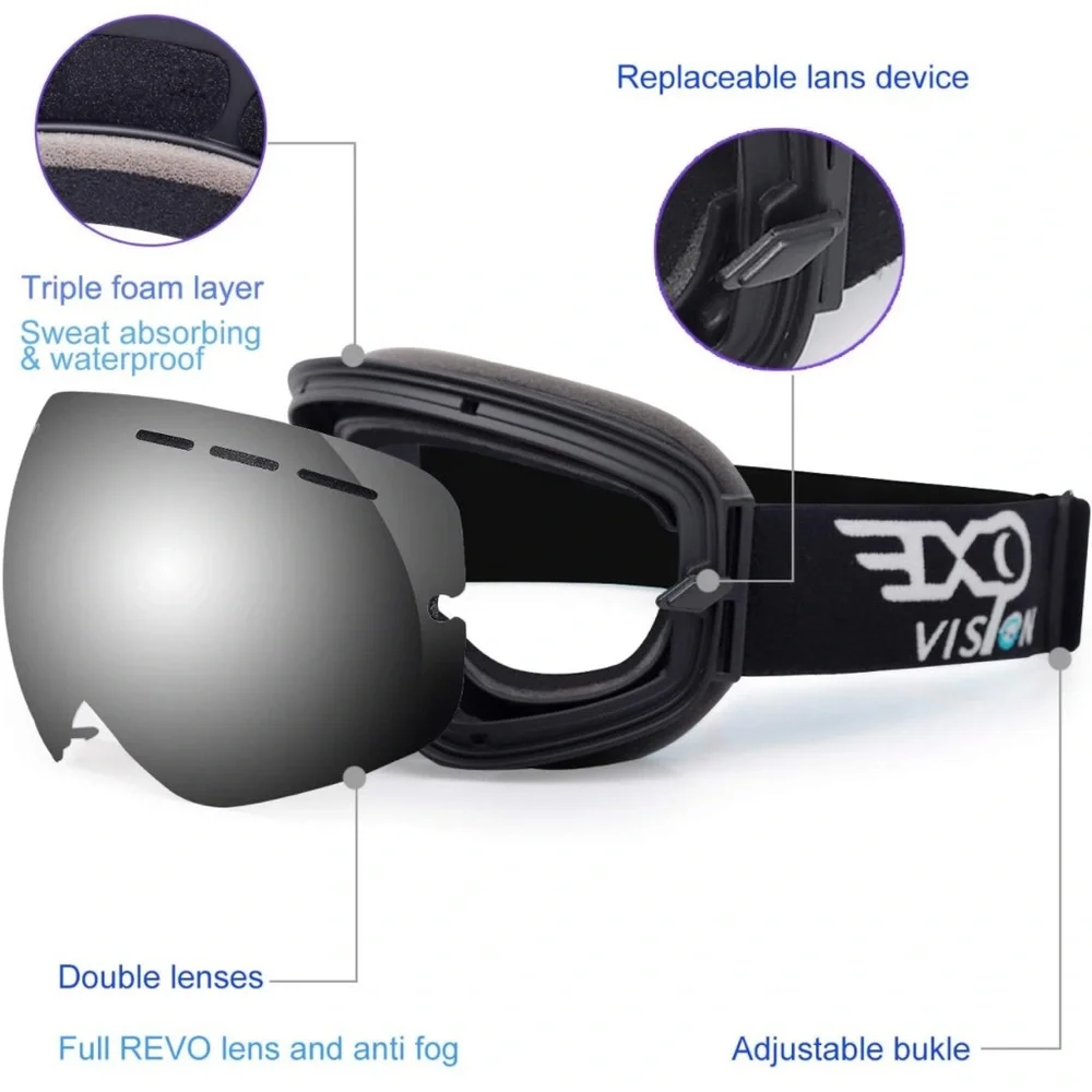 Anti-fog Snowboard Ski Goggles Women